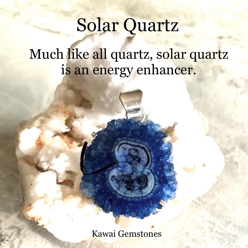 Blue Solar Quartz Pendant